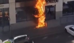 В центре Харькова горел известный ресторан (видео)