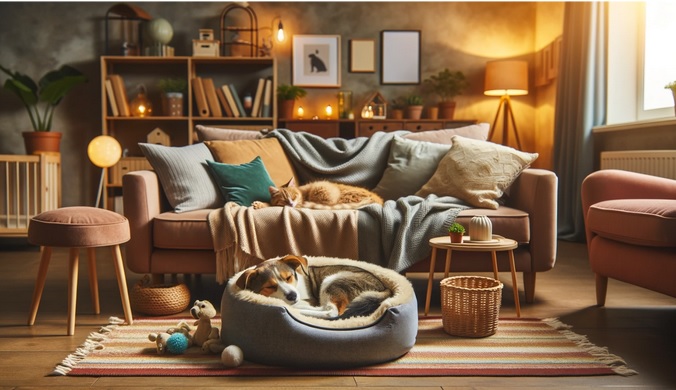 Уютные места для отдыха: выбираем лежаки для котов и собак