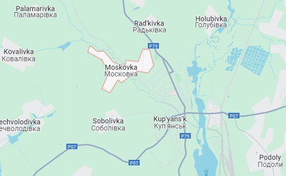 Московка на мапі