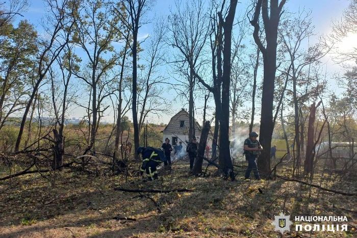 Место прилета в Черкасской Лозовой