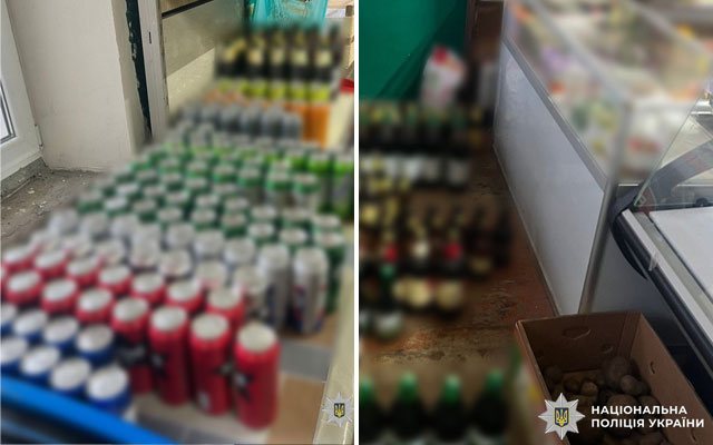 В Высочанской громаде полиция пресекла незаконную торговлю алкоголем