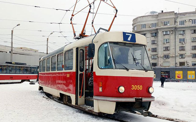 В Харькове из-за непогоды временно не ходят трамваи №1 и №7
