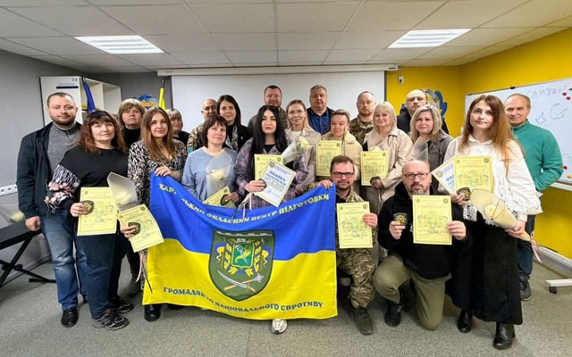 В Балаклее состоялся первый выпуск курса национального сопротивления