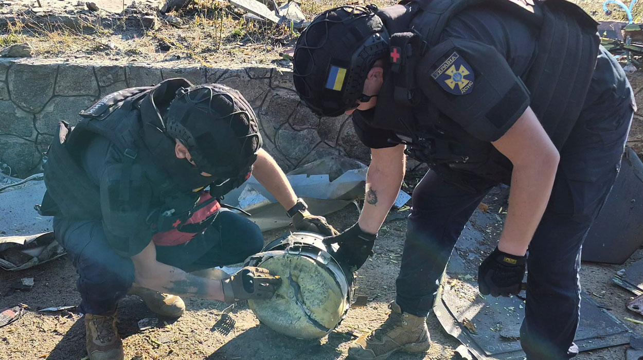 Под Харьковом саперы уничтожили неразорвавшуюся боевую часть «Герани-2»