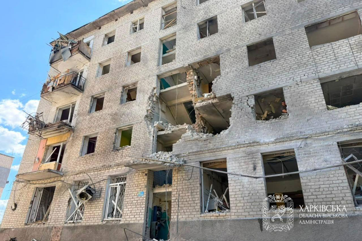 В результате атаки БпЛА в Изюме много пострадавших (обновлено, фото, видео)